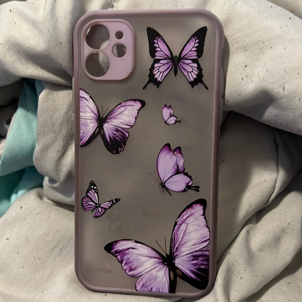 Purple butterfly case